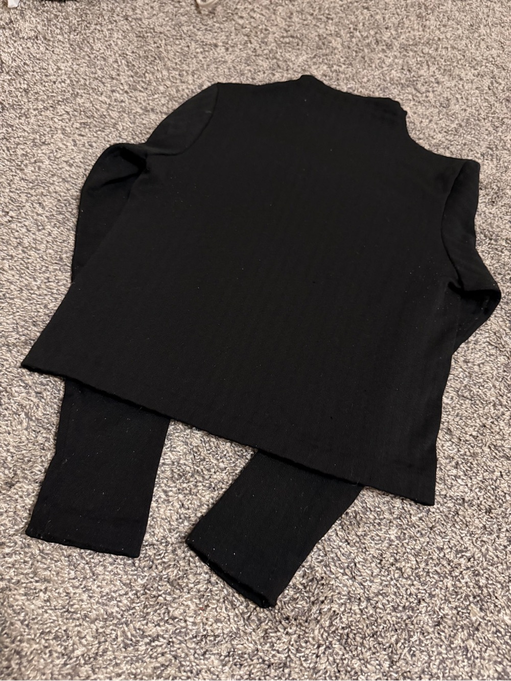 Black Ribbed Sleeveless Top